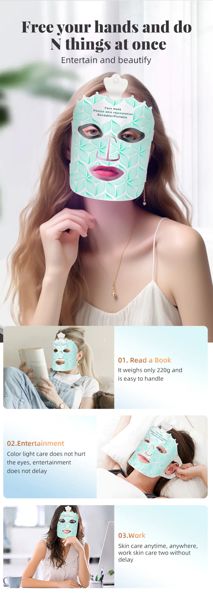 Colorful Photon Rejuvenation Mask